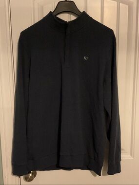 Travis Mathew Men's Navy Zip-Up Pullover